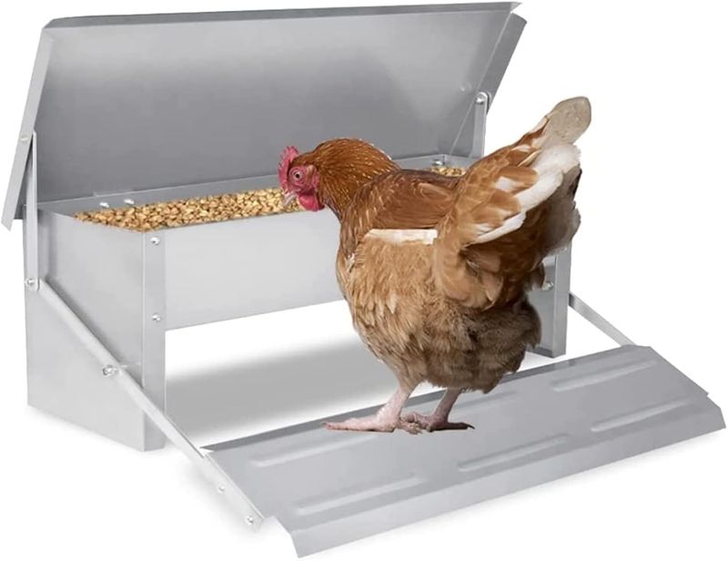 Photo 1 of Automatic Chicken Feeder - Chickens Poultry Feeder Chicken Feeder, Protect Feed from Other Animals, for Poultry Ducks Chickens
