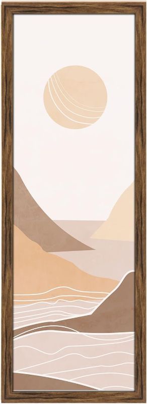 Photo 1 of 10x30 Frame Rustic Brown, Distressed 30x10 Picture Frame, Art Pic Hanging Poster Frame, 10 by 30 Gallery Family Concert Portrait Wall Photo Frame Anniversary/Birthday/Wedding/Thank you/Christmas Gift