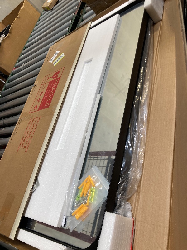 Photo 1 of 2-Pack Black Bathroom Mirror for Over Sink, 24" x 36" Framed Rectargular Wall-Mounted Bathroom Mirrors for Vanity, Decorative, Farmhouse, Restroom, Horizontally or Vertically Hanging