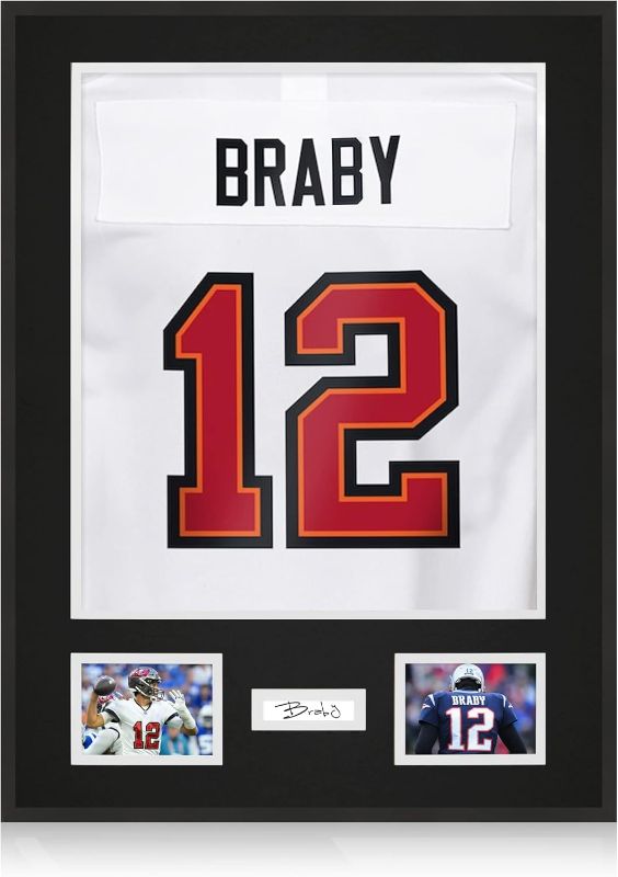 Photo 1 of 24x32 Aluminum Shadow Box Jersey Frame 1 Pack, Black Large Jersey Frame Display Case for Wall Display