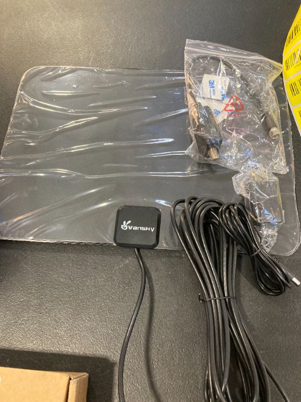 Photo 1 of TV Antenna Indoor, Digital Amplified Indoor HDTV Antenna, 1080p VHF UHF Television Local Channels Detachable Signal Amplifier and 16.5ft Long Coax Cable