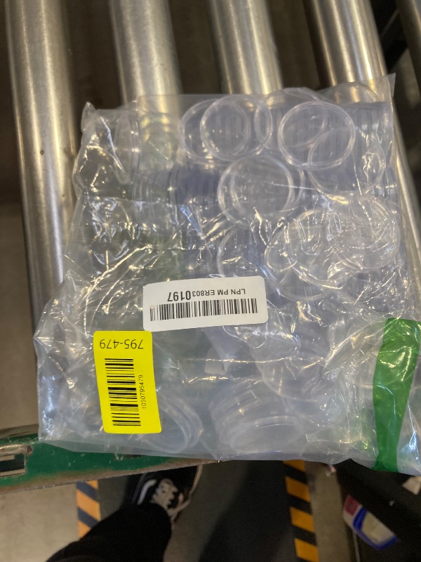 Photo 1 of 100 PCS 38 Mm Round Clear Plastic Coin Holder Capsule Container Storage Case Box, Plastic Coin Container Case For Coin Collection Supplies