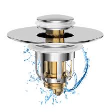 Photo 1 of ADKADI Universal 2 in 1Bathroom Sink Stopper, Pop Up Bathroom Sink Drain Strainer for 1.06"-1.65" Basin Drain Holes, Anti Clogging Drain Filter(Chrome Silver)