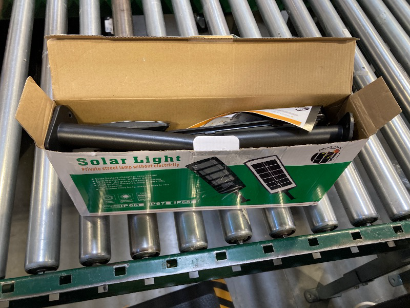 Photo 1 of 4 Pack Solar Street Lights Outdoor Waterproof 10000LM 6500K, Solar Light Outdoor Dusk to Dawn with Wide Angle Motion Sensor and Remote, Parking Lot Lights for Area Lighting Yard