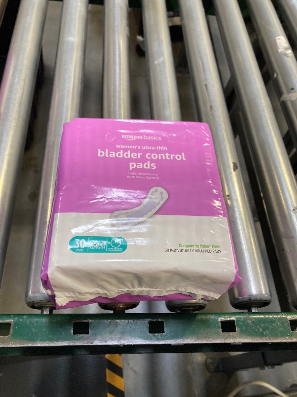 Photo 1 of Amazon Basics Women's Incontinence Pads, Bladder Control & Postpartum, Light Absorbency, Unscented,