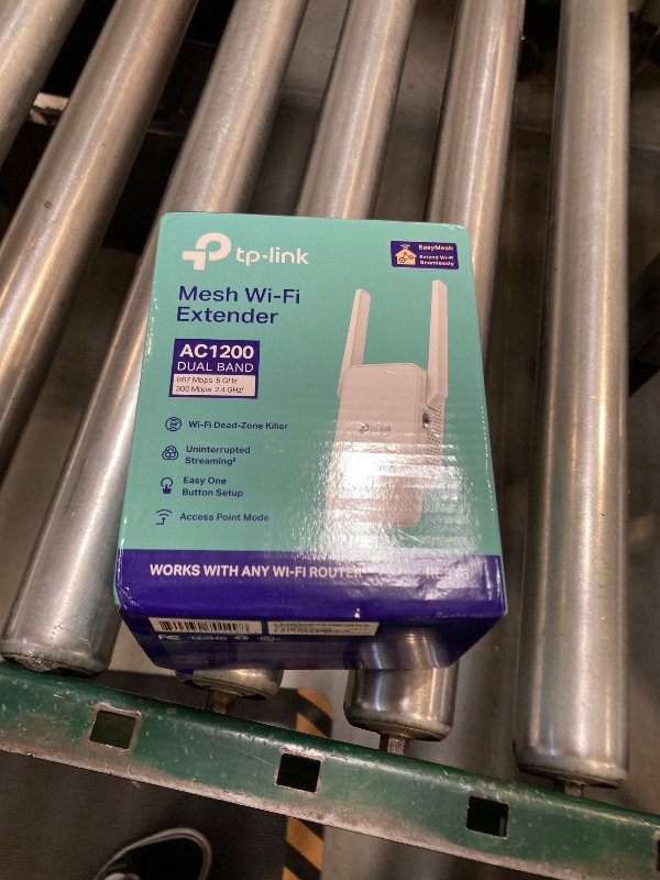Photo 1 of TP-Link AC1200 WiFi Extender, 2025 Wirecutter Best WiFi Extender, 1.2Gbps Home Signal Booster, Dual Band 5GHz/2.4GHz, Up to 1600 Sq.ft and 32 Devices, EasyMesh Compatible, One Ethernet Port (RE315)