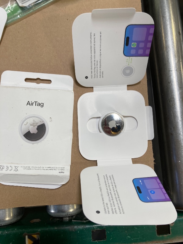 Photo 1 of Apple AirTag. Keep Track of and find Your Keys, Wallet, Luggage, Backpack, and More. Simple one-tap Set up with iPhone or iPad