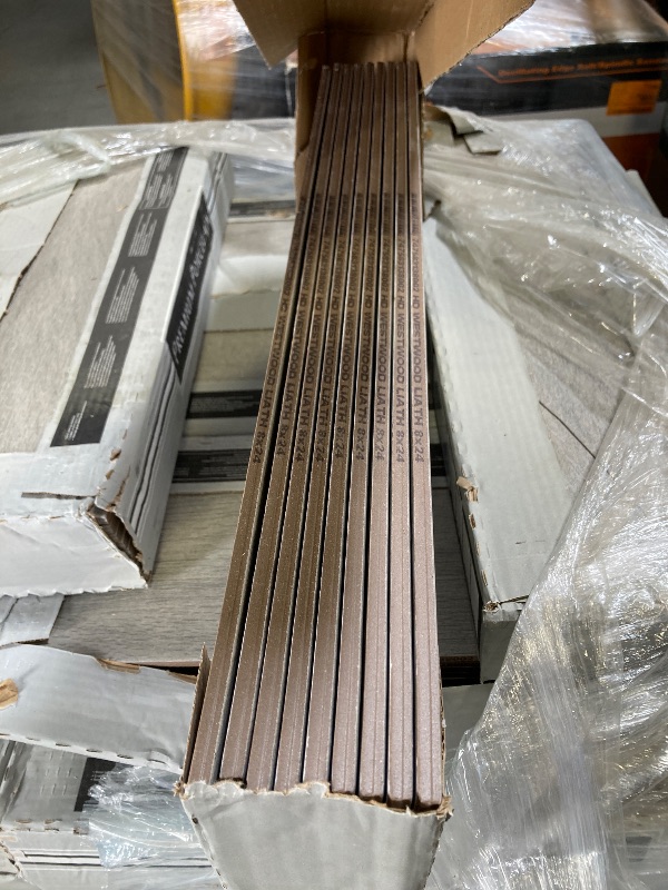 Photo 1 of Westwood Liath Gray 8 in. x 24 in. ENTIRE PALLET- Matte Porcelain Wood Look Floor and Wall Tile (11.97 sq. ft./Case) ---  APPROX. 40 CASES !!!!
