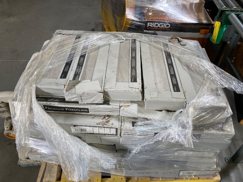 Photo 1 of Westwood Liath Gray 8 in. x 24 in. ENTIRE PALLET- Matte Porcelain Wood Look Floor and Wall Tile (11.97 sq. ft./Case) ---  APPROX. 40 CASES !!!!