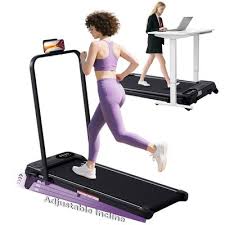 Photo 1 of Portable Foldable Walking Pad with Handle Bar and Adjustable Incline 350lbs 