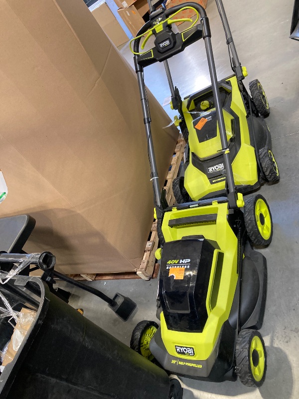 Photo 1 of 40V HP Brushless 20 in. Cordless Electric Battery Walk Behind Self-Propelled Lawn Mower with 6.0 Ah Battery and Charger