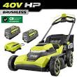 Photo 1 of 40V HP Brushless 21 in. Cordless Battery Walk Behind Self-Propelled Lawn Mower with (2) 6.0 Ah Batteries and Charger