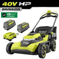 Photo 1 of 40V HP Brushless 21 in. Cordless Battery Walk Behind Self-Propelled Lawn Mower with 6.0 Ah Batteries and Charger