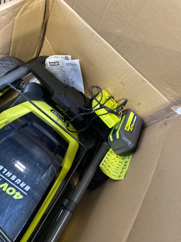 Photo 1 of 40V HP Brushless 21 in. Cordless Battery Walk Behind Self-Propelled Lawn Mower with 6.0 Ah Batteries and Charger