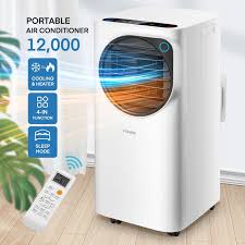 Photo 1 of FOHERE 12000 BTU White Portable Air Conditioner for Room and Heater up to 450 Sq.Ft, 4 IN 1 All Season AC Portable Air Conditioner with Remote Control
