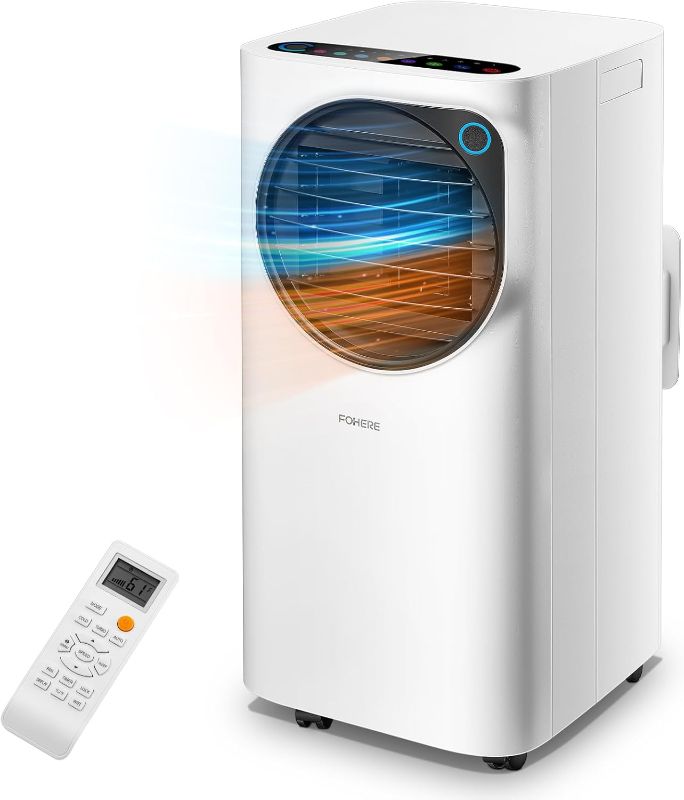 Photo 1 of FOHERE 12000 BTU Portable Air Conditioner for Room and Heater up to 450 Sq.Ft, 4 IN 1 All Season AC Portable Air Conditioner with Remote Control and Window Kit Includ