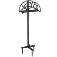 Photo 1 of Bextsrack Garden Hose Holder Hanger Water Hose Organizer Stand with One More Layer of Storage, Black Halloween Home Decorations Gift