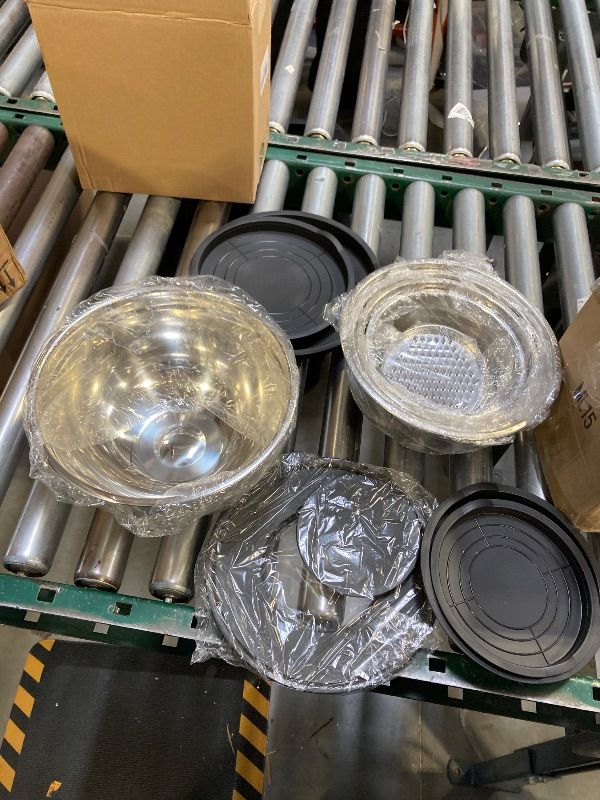 Photo 1 of Mixing Bowls with Lids Set of 5, Stainless Steel Black Mixing Bowls Metal Nesting Bowls with Airtight Lids for Cooking, Baking, Serving, Storage