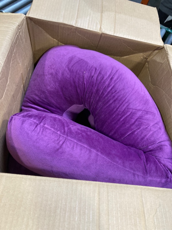 Photo 1 of J-Shaped Full Body Pillow, Maternity Pillow (charming Purple)