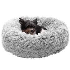 Photo 1 of Round Calming Donut Dog Bed for Medium/Small Dogs
