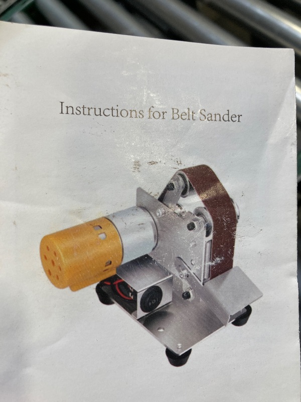 Photo 1 of TsoLay Electric Polishing Grinding Machine, 30MM Belt Sander Grinder with 10pc Sanding Beltsand, 7 Gear Speed Adjustment(5000-10000r/min), for Glass Metal Stone Plastic Nails Jewelry