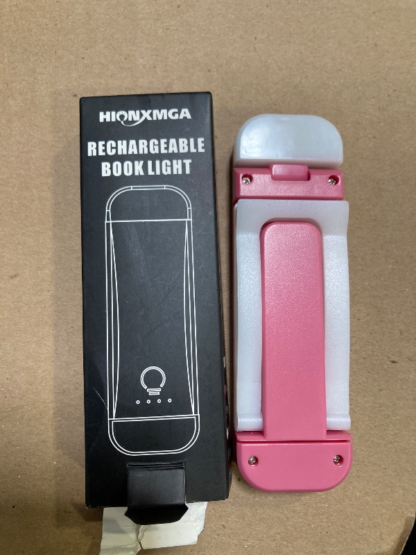 Photo 1 of HIONXMGA Book Reading Light,Silent Touch Lamp for in Bed,Rechargeable Clip on Booklight with 3 Amber Colors & Precise Dimming Night Reading,Best Gift Lovers,Kids,Pink,(SD-10)