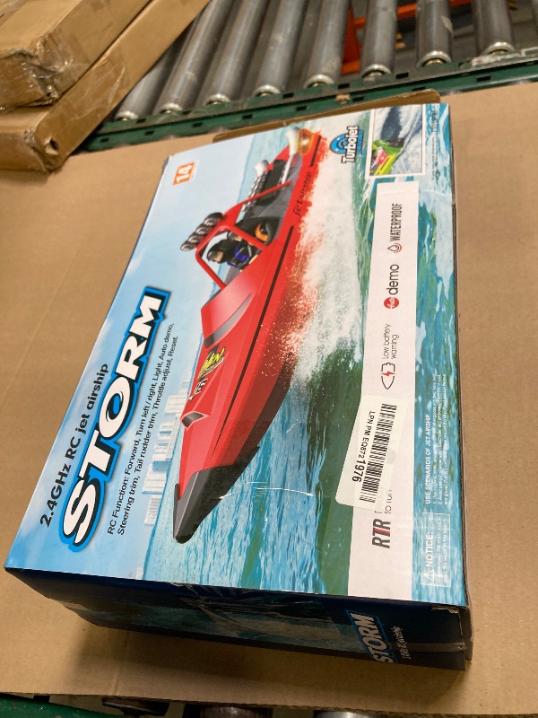 Photo 1 of Hitish RC Boat for Kids Adults 2.4GHz Remote Control Boats with LED Light for Pool Lakes Water, 20MPH Fast Speed Racing Jet Boat, Boat Toy for Boys Girls, 2 Rechargeable Batteries 40+ Mins, Green