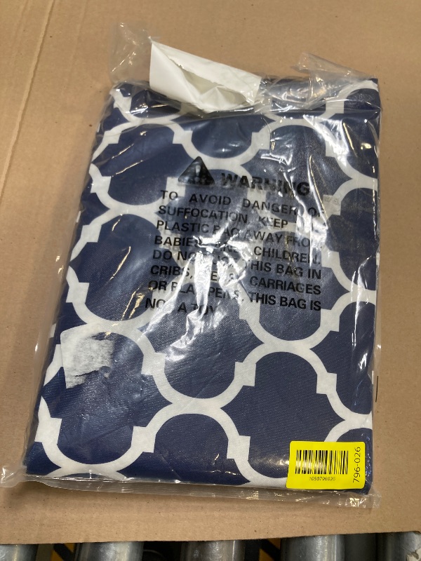 Photo 1 of Smiry Rectangle Picnic Table Cover, Waterproof Elastic Fitted Camping Tablecloths for 8 Foot Tables, Wipeable Flannel Backed Vinyl Tablecloth Protector for Indoor, Outdoor (Navy, 36x96 Inches)