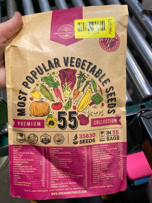 Photo 1 of  Vegetable Seeds Variety Pack - 35,600+ Non-GMO Heirloom Seeds for Planting Vegetables and Fruits in Individual Seed Packets, Home Garden Seeds for Hydroponic, Indoor and Outdoors Gardening