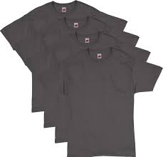 Photo 1 of Hanes mens Essentials Short Sleeve T-shirt Value Pack (4-pack) athletic t shirts, grey 3X-Large US
