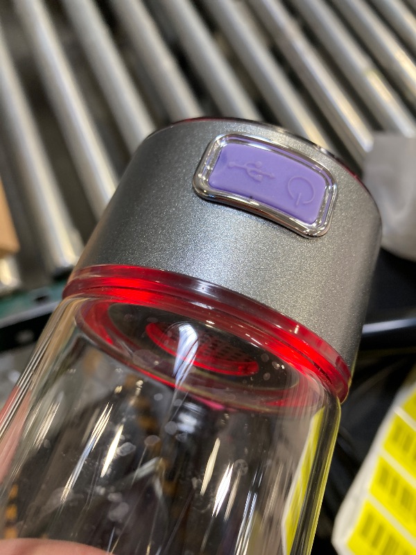 Photo 1 of LevelUpWay - Hydrogen Water Bottle Up to 4000PPB SPE PEM Technology Water Ionizer (Borosilicate Glass, Silver)