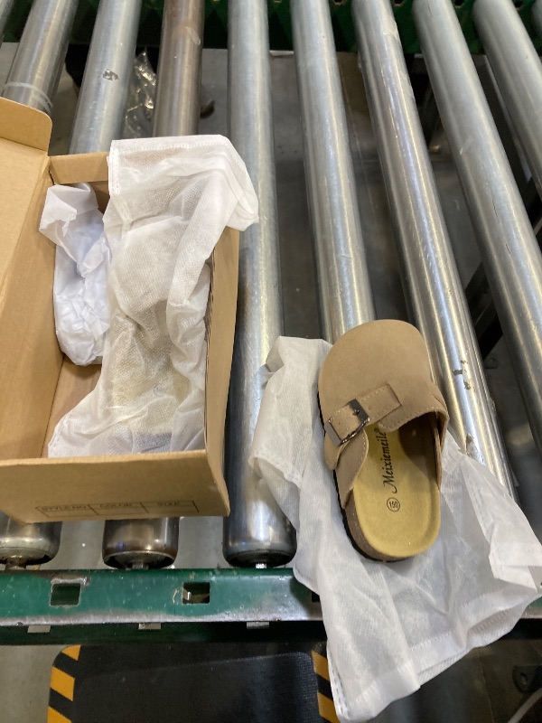 Photo 1 of Kids Clogs for Girls Boys Cute Slip-on Slippers Classic Sued e Cor k Footbed Sandals Potato Shoes, Apricot / 6.5-7 Toddler
