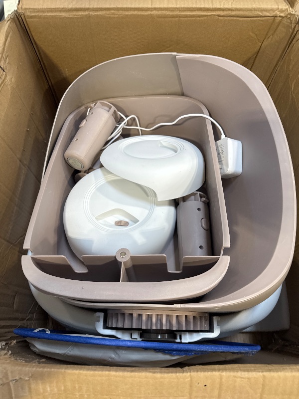 Photo 1 of KITPLUS Self Cleaning Litter Box, Automatic Cat Litter Box with APP Control, Odor-Free Waste Disposal Includes Trash Bags, Large Waste Bin, Open-Top, for Multiple Cats