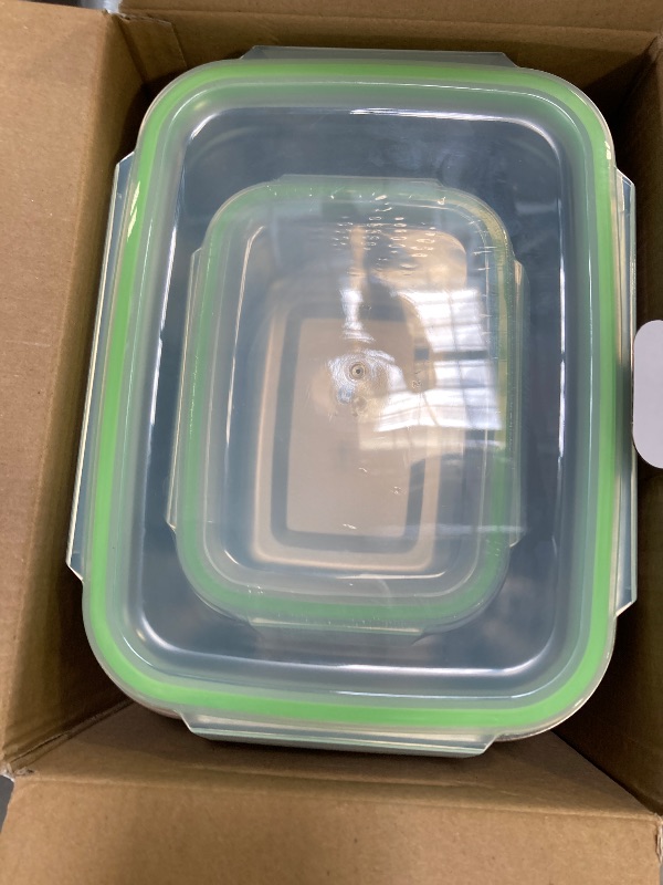 Photo 1 of UPTRUST Stainless Steel Food Storage Containers | Leak Proof & Airtight Lids | Set of 5 Containers, Dishwasher & Freezer Safe, Green