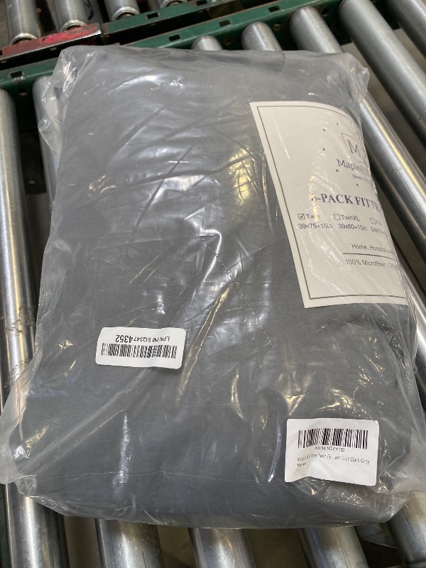 Photo 1 of Maple&Stone Twin Fitted Sheet Only - Bulk Pack of 6 Bottom Sheets - Premium Soft & Breathable, Brushed Microfiber Fabric for Twin Size ?Dark Grey?
