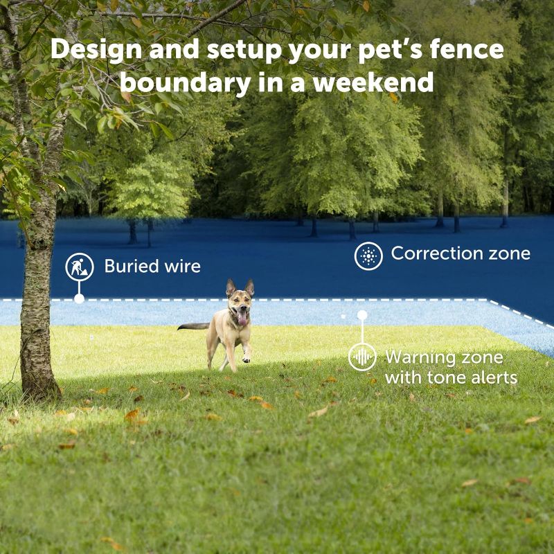 Photo 1 of PetSafe 2-Dog Basic In-Ground Fence System - Easy Install Electric Pet Barrier with Visual Cue Boundary Flags, 2 Waterproof Collars & Indoor Transmitter - Long-Lasting Training System
