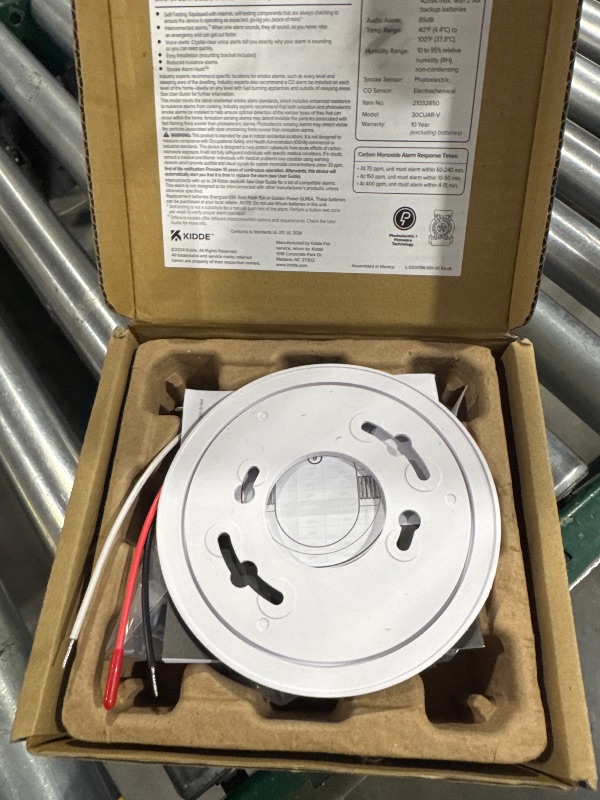 Photo 1 of Kidde Hardwired Smoke & Carbon Monoxide Detector, AA Battery Backup, Voice Alerts, Interconnectable, LED Warning Light Indicators, White