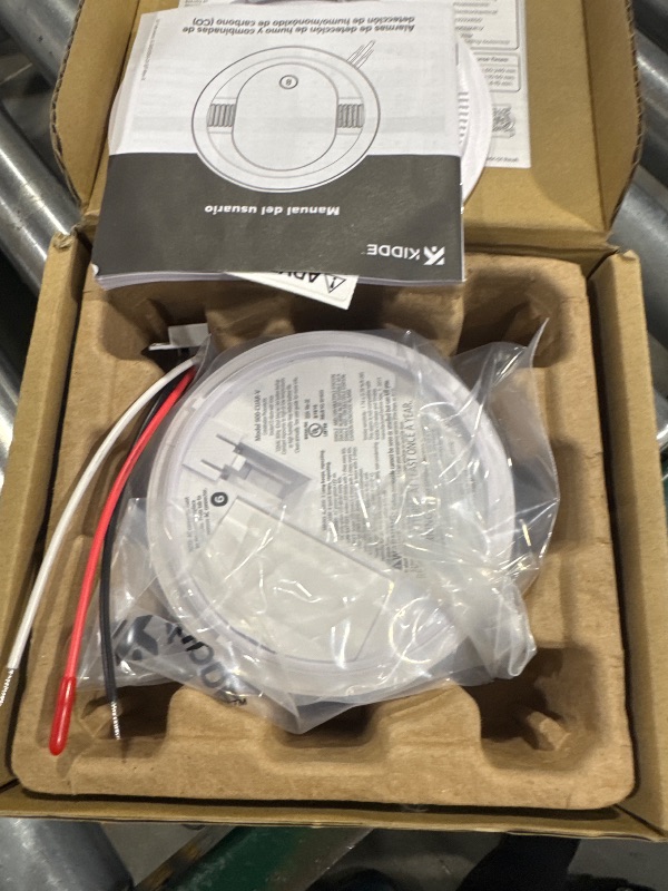Photo 1 of Kidde Hardwired Smoke & Carbon Monoxide Detector, AA Battery Backup, Voice Alerts, Interconnectable, LED Warning Light Indicators, White