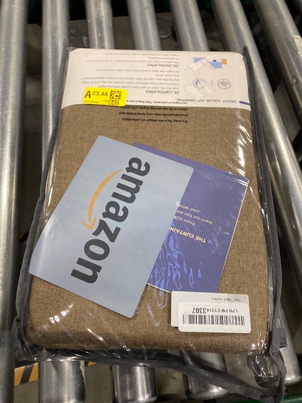 Photo 1 of 100% Blackout Shield Linen Blackout Curtains for Bedroom 84 Inches Long,Back Tab/Rod Pocket Living Room Drapes,Thermal Insulated Textured Blackout Curtains 2 Panels Set,50" W x 84" L,Linen Brown