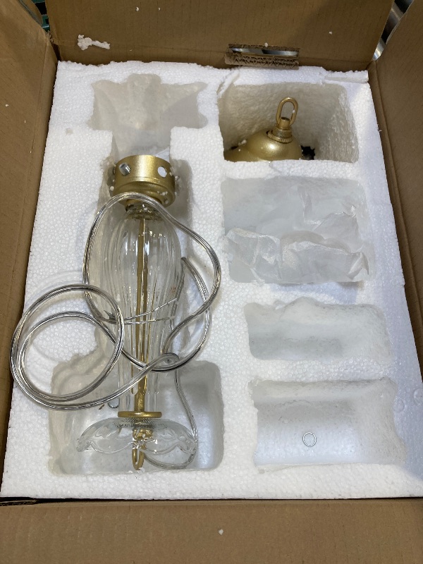 Photo 1 of ANJIADENGSHI Mini Crystal Chandelier K9 Crystal Lighting Chandelier for Living Room 5 E12 Bulbs High 16.5 in x Diameter 16.9 in, Golden