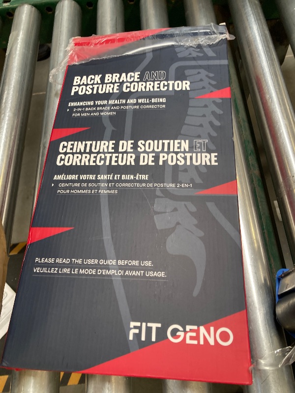 Photo 1 of Fit Geno Back Brace Posture Corrector for Women and Men, Shoulder Straightener, Adjustable Full Back Support, Upper and Lower Back Pain Relief - Scoliosis, Hunchback, Hump, Thoracic, Spine Corrector