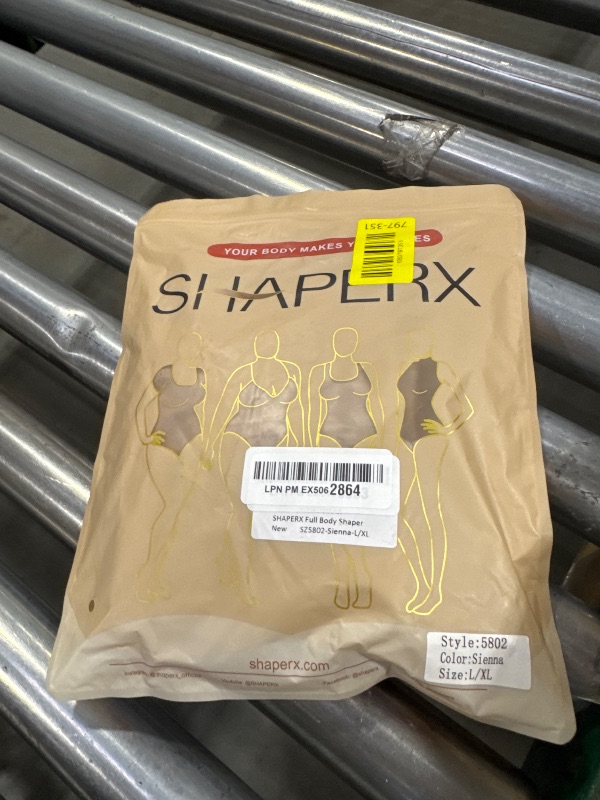 Photo 1 of SHAPERX Hourglass Leggings 360 Compression 2 Sizes Look Full Body Shaper Breathable No Roll Down,SZ5802-Sienna-L/XL