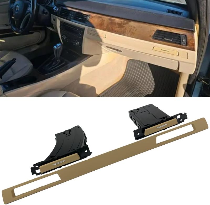 Photo 1 of 3pcs Car Cup Holder Set Trim Divers Passenger Side Retractable 51459173469 for 2006 2007-2012 2013 BMW E90 E91 E92 E93 323i 325i 328i 330i 335i Copilot Cup Drink Holder Panel Storage Bracket Beige