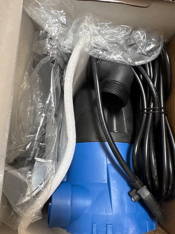 Photo 1 of 1/2 HP Automatic Pool Cover Pump 3148 GPH Submersible Sump Pump Inground & Above Ground, Heavy Duty Water Pump with 25 Feet Power Cord for Swimming Pool Garden Pond Basement Window Well