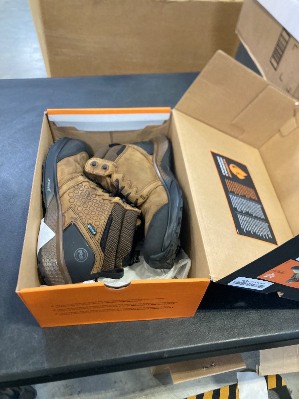 Photo 1 of Timberland PRO Men's Reaxion Mid Soft Toe Waterproof Industrial Hiker Work Boot, Brown/Brown-2024 NEW, 9.5M