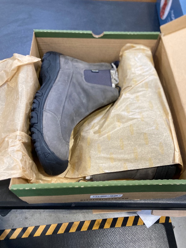 Photo 1 of KEEN Men's Anchorage 3 Waterproof Pull On Insulated Snow Boots, Steel Grey/Magnet, 14