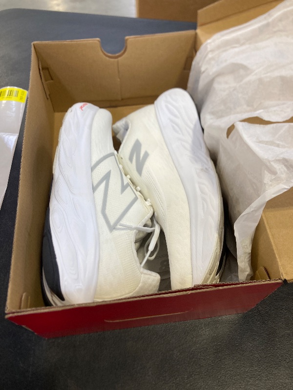 Photo 1 of New Balance Men's Fresh Foam X 1080 V14 Running Shoe, White/Silver Metallic/Sea Salt, 11 M