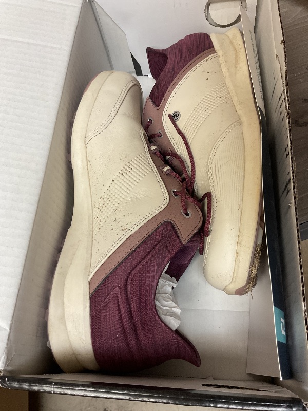 Photo 1 of FootJoy Women's Stratos Previous Season Style Golf Shoe, Vanilla/Merlot, 8.5