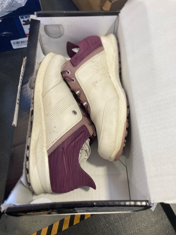 Photo 1 of FootJoy Women's Stratos Previous Season Style Golf Shoe, Vanilla/Merlot, 8.5