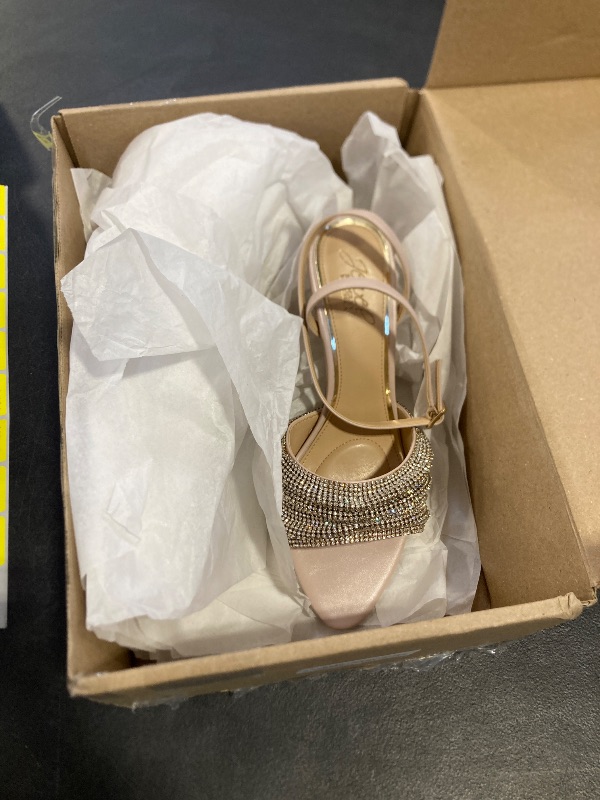 Photo 1 of size 8 Jewel Badgley Mischka Huntley Crystal Strap Stiletto Heel Sandal